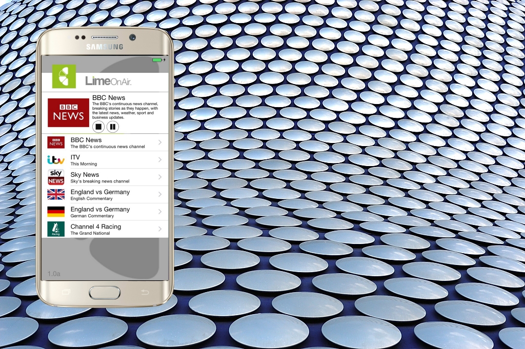 LimeOnAir Stream Low Delay, Live audio to Smartphones and Tablets